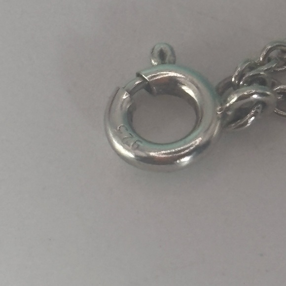 Tiffany & Co. Blue Enamel Infinity Pendant Necklace Double Chain - Picture 9 of 11